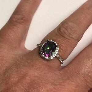Mystic Topaz 925 Sterling Silver Ring